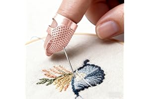 1pcs Sewing Thimbles,Weaving Needle Quilting Craft Accessories DIY Tools Metal Sewing Fingertip Protectors Thimbles,Rose Gold