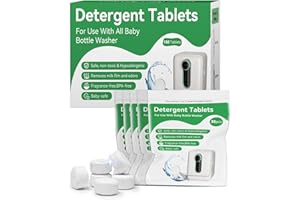 IAGREEA 150 PCS Detergent Washing Tablets, Bottle Washer Tablets for Baby Brezza, GROWNSY, Momcozy Bottle Washers, Natural Formula, Highly Effective Cleaning, Efficiency Removes Milk Residue & Odor