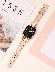 Minyee Leather Band Compatible with Apple Watch