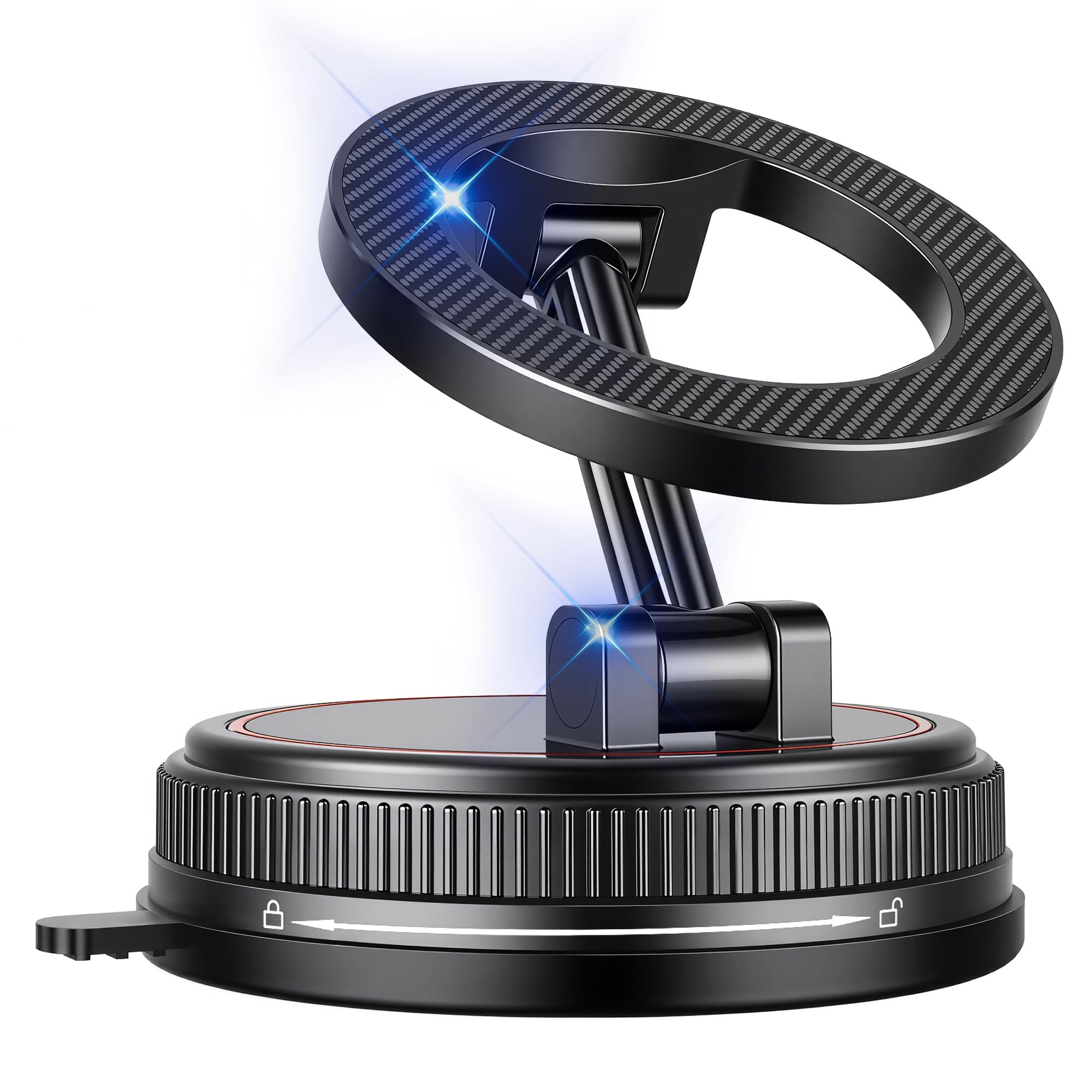 NotiXas 2026 Ultra Magnetic Phone Holder for Car, 360° Adjustable Car Phone Mount for Magsafe, Suction Cup Phone Holders for Your Car for iPhone 17 Pro Max 16 15 14 13 12