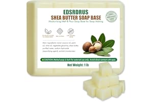 EDSRDRUS 1lb Scent Soap Base DIY Handmade with Shea Butter & Coconut Oil, Moisturizing Melt and Pour Soap Base