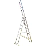 Extension ladder scaffolding