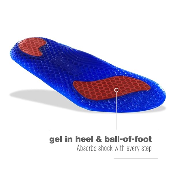 AIRPLUS GEL ORTHOTIC 3/4 LENGTH COMFORT AND STABILITY SHOE INSOLES FOR MEN