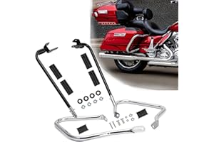 TIGERSGATE Chrome Rear Saddlebag Guards complete Kit for 2014-Later Harley Touring Street Road Glide Electra Glide Road King
