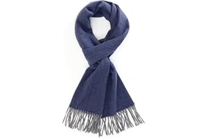 TAMOUKOC Men's Winter Scarf Warm Long Plaid Classic Tassel Scarf for Women