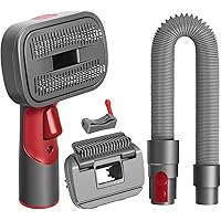 FUNTECK 2-in-1 Dog Hair Vacuum Brush for Grooming & Shedding Compatible with Dyson Gen5, V15, V12, V11, V10, V8, V7 – Removes