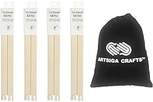 FRANK A. EDMUNDS CO. Frank A. Edmunds Mini Canvas Stretcher Bars 8 Inches x 1/2 Inch 4-Pack with Small Project Bag