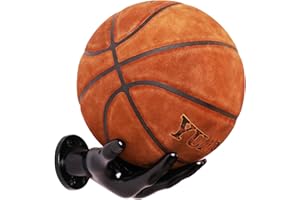 HHUXIUE Basketball Holder，Ball Holder Wall Mount，Art Decor Stand Basketball Storage Rack Organizer Display Case，Suitable for basketball, soccer, soccer.