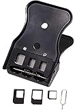 LotFancy 3-in-1 SIM Card Cutter with Adapters and Card Eject Pin for iPhone 6 6s 5 5s 4 4s Plus Samsung and Other Cellphones