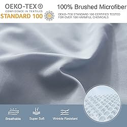 YIYEA Fitted Sheet with Pillowcase, Premium 1800