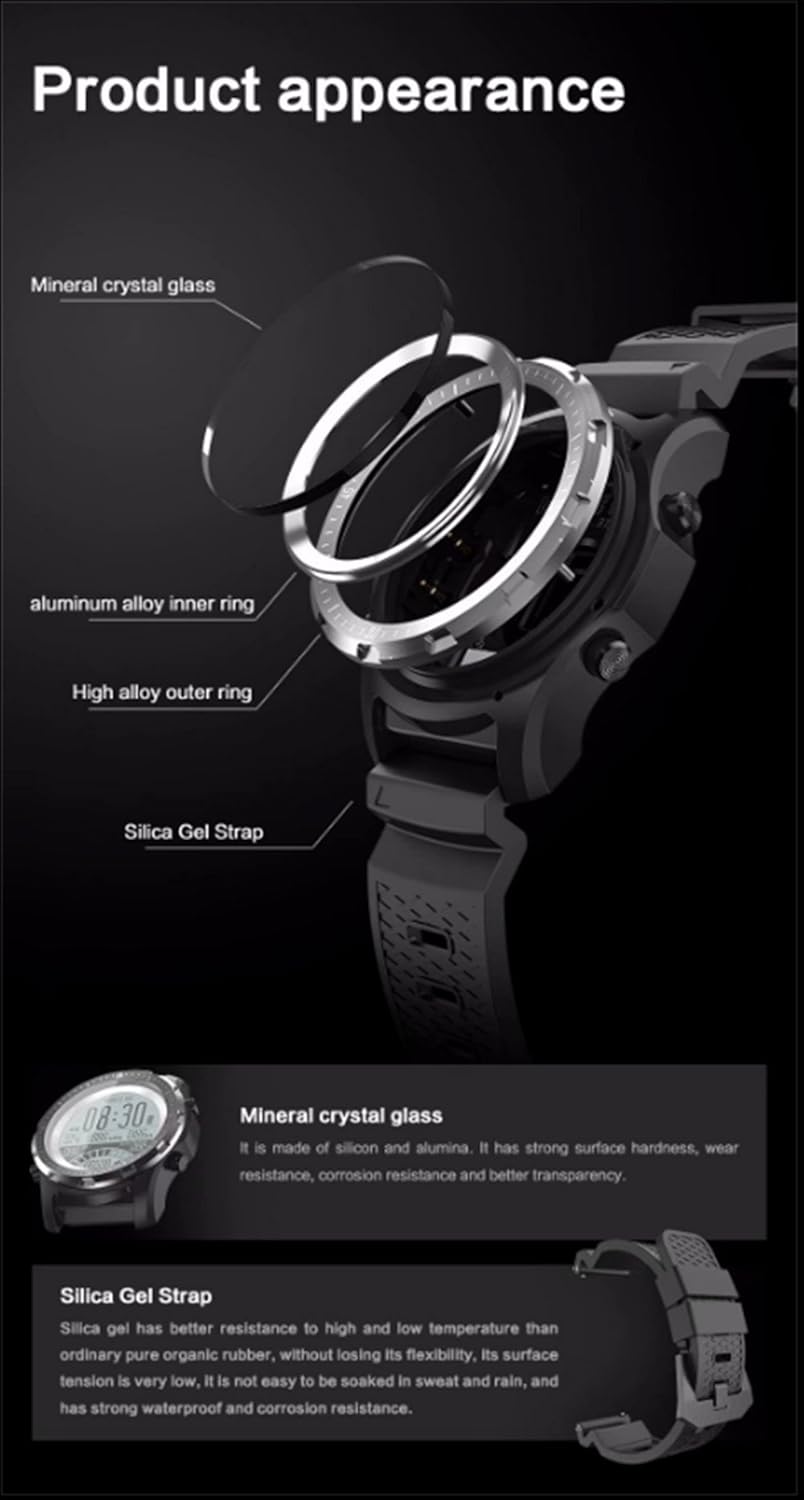 Amazon.com: Smart Watch Men GPS Fitness Tracker Wristwatch ...