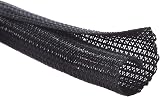 Alex Tech 10ft Cable Sleeve Split Wire Loom 1/2 inch Black