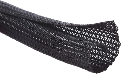 Alex Tech 10ft Cable Sleeve Split Wire Loom 1/2 inch Black