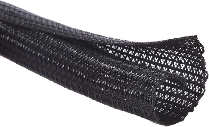 Alex Tech 10ft Cable Sleeve Split Wire Loom 1/2 inch Black