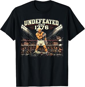 Undefeated Since 1776 4th of July Funny KO Boxing Vintage T-Shirt