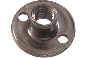 Hillman 4146 Stainless Round Base Tee Nut (3/8"-16 x 7/16" x 3/4"), Stainless Steel