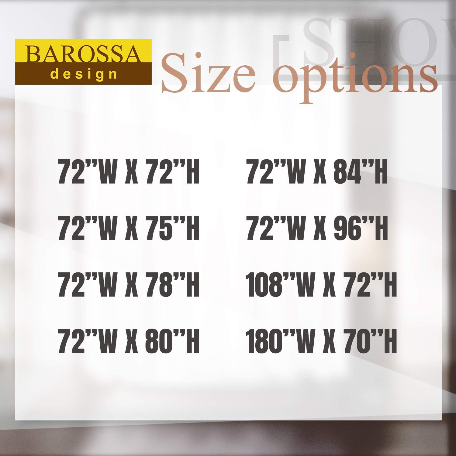 Barossa Design Cotton Blend Shower Curtain Honeycomb Waffle Weave, Hotel Collection, Spa, Washable, White, 72 x 72 inch: Home & Kitchen