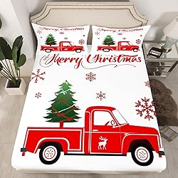 Christmas Truck Bedding Set Queen Size Christmas