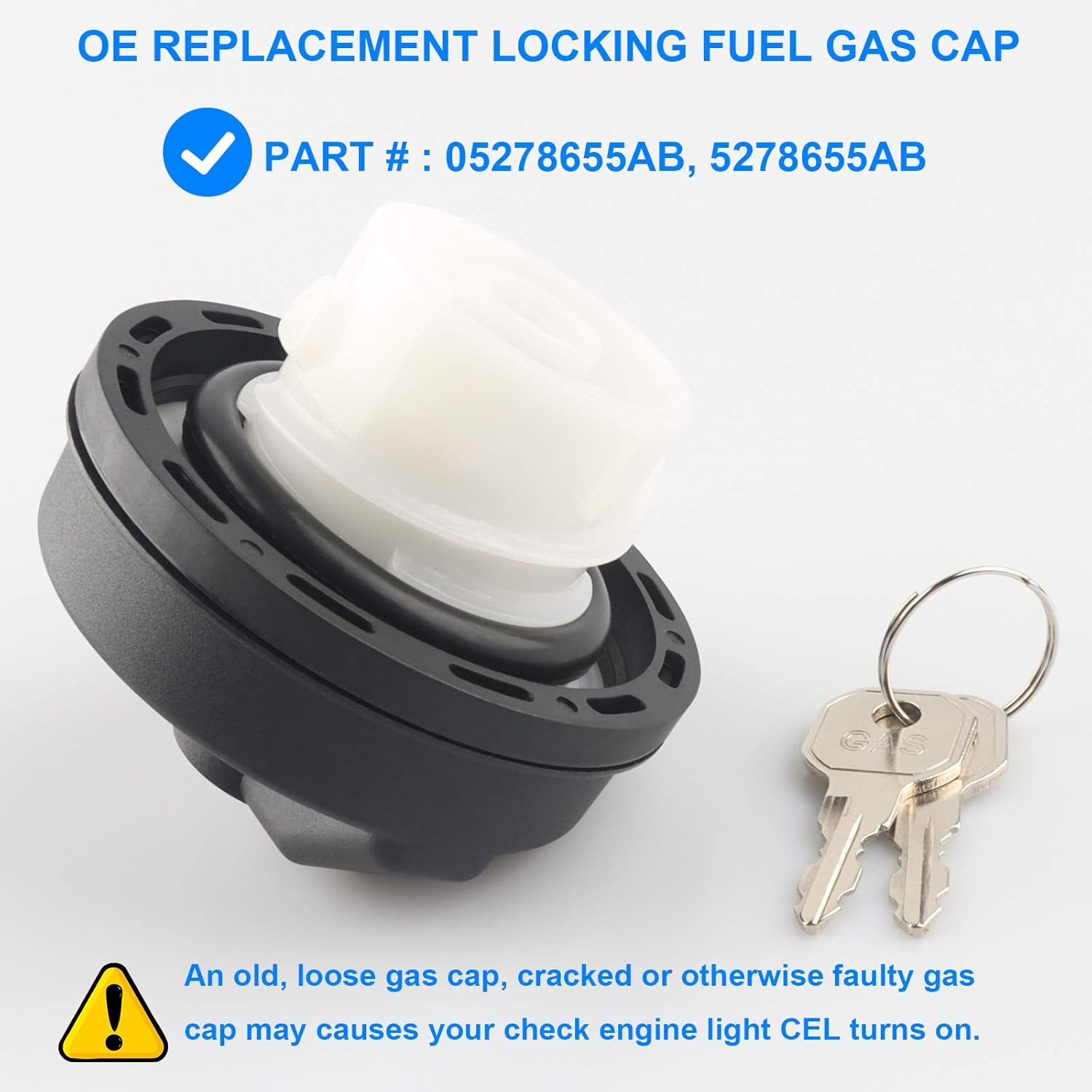 Fuel Tank Caps Locking Gas Cap 0527 8655AB 5278655AB Compatible with