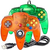 2 Pack USB Wired N64 Controller, miadore Classic N64 PC Gamepad Joystick Controller for Windows PC MAC Linux Raspberry Pi 3 (