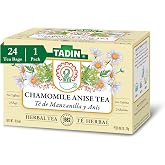 Tadin Chamomile Anise Tea, Herbal Tea, Caffeine Free, 24 Tea Bags Per Box, Pack of 1