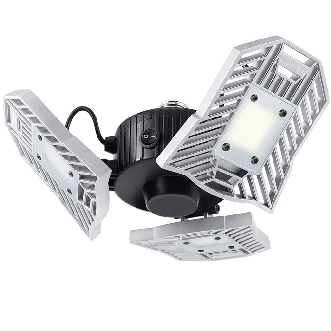 MotionActivated LED Garage Lighting, 6000 lm Security Ceiling Light