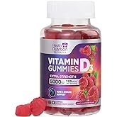 Vitamin D3 Gummies Extra Strength 5000 IU (125 mcg) - Immune Support, Bone, Teeth and Muscle Vitamin D Gummy Dietary Suppleme