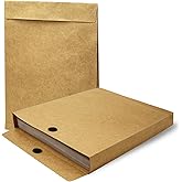 Cheardia 30 Pack Expandable Envelopes 13 x 9.4 Inch, Large Heavy-Duty Hook-and-Loop Fastener Mailing Envelopes 200gsm Tear-Resistant File Storage for Office Documents, Photos, Organizing (Brown)