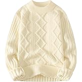 Aelfric Eden Womens Cable Knit Sweater Oversized Chunky Rory Gilmore Crewneck Solid Long Sleeve Pullover Knitted Sweater