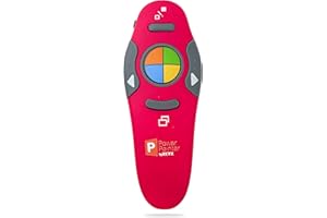 ZETZ PowerPoint Presentation Clicker, USB Wireless Presenter Remote with Lazer Pointer, Black, for Microsoft Power Point RF 2.4 GHz (Pink)