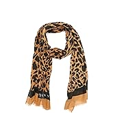 kate spade new york Women's Regal Leopard Oblong Scarf, Stylish Fashion Accessory for Women, panela/black, OS