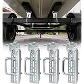 Toplamper Heavy Duty Boat Trailer Bunk Brackets, 4 PCS 8" Galvanized Swivel Top Bunk Bracket Kit for 1.5" x 3", 2" x 3", 3" x 3" Boat Trailer Crossmember