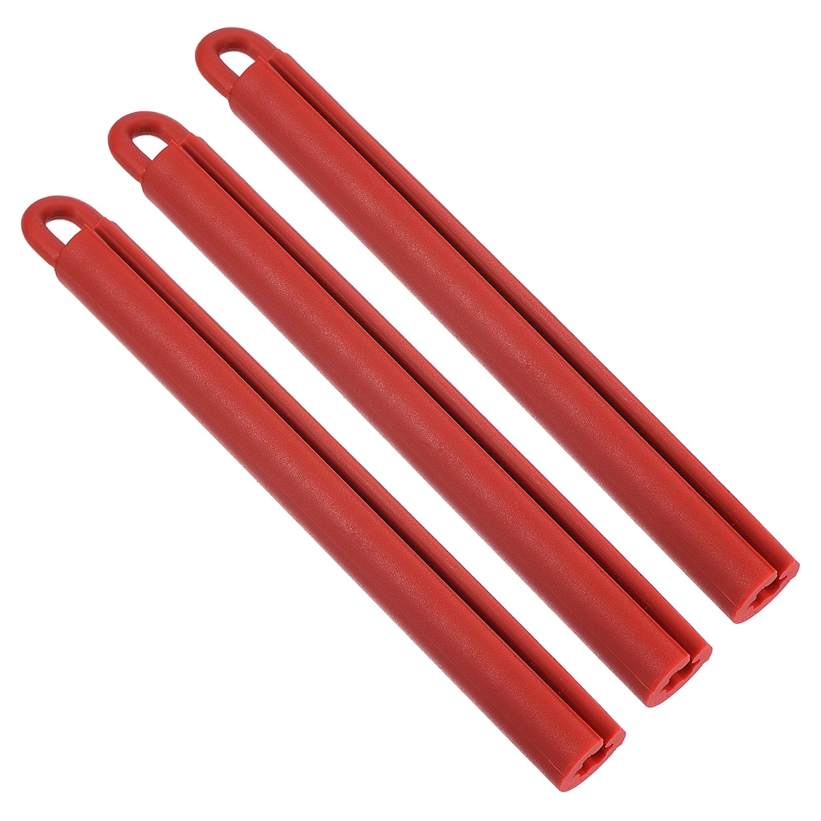 PATIKIL 7.5" Pool Cue Hanger, 3Pcs Snooker Billiard Table Cue Stick Rod Sleeve Hanging Tool Accessory, Red
