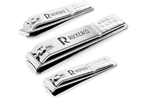 Nail Clippers Set Stainless Steel 3 pcs Nail Clippers &Slant EDG Toenail Clipper Cutter Metal Case .The Best Nail Clipper Gif