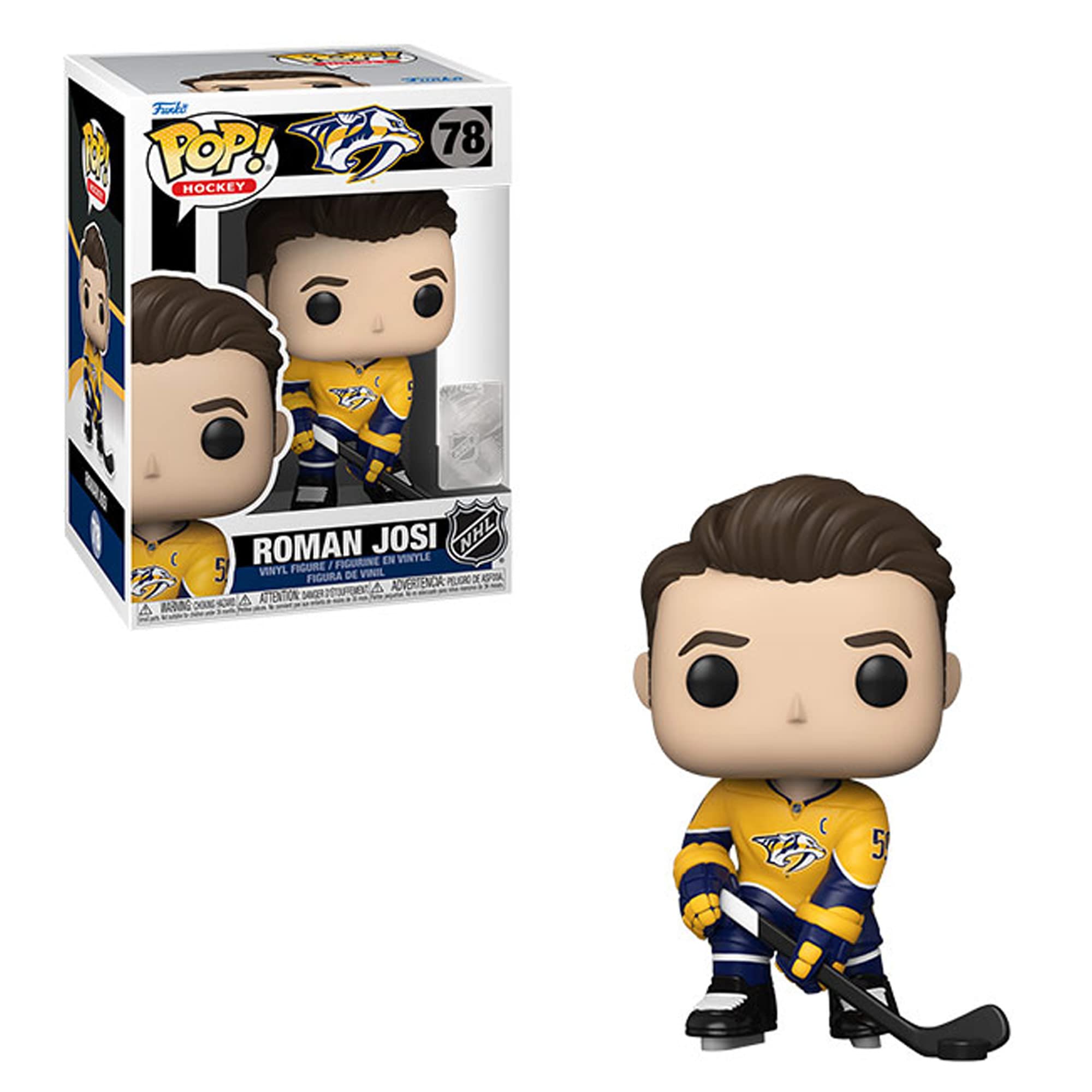 Funko POP! NHL: Predators - Roman Josi - (Home Uniform) - Collectable Vinyl Figure - Gift Idea - Official Merchandise - Toys for Kids & Adults - Sports Fans - Model Figure for Collectors and Display