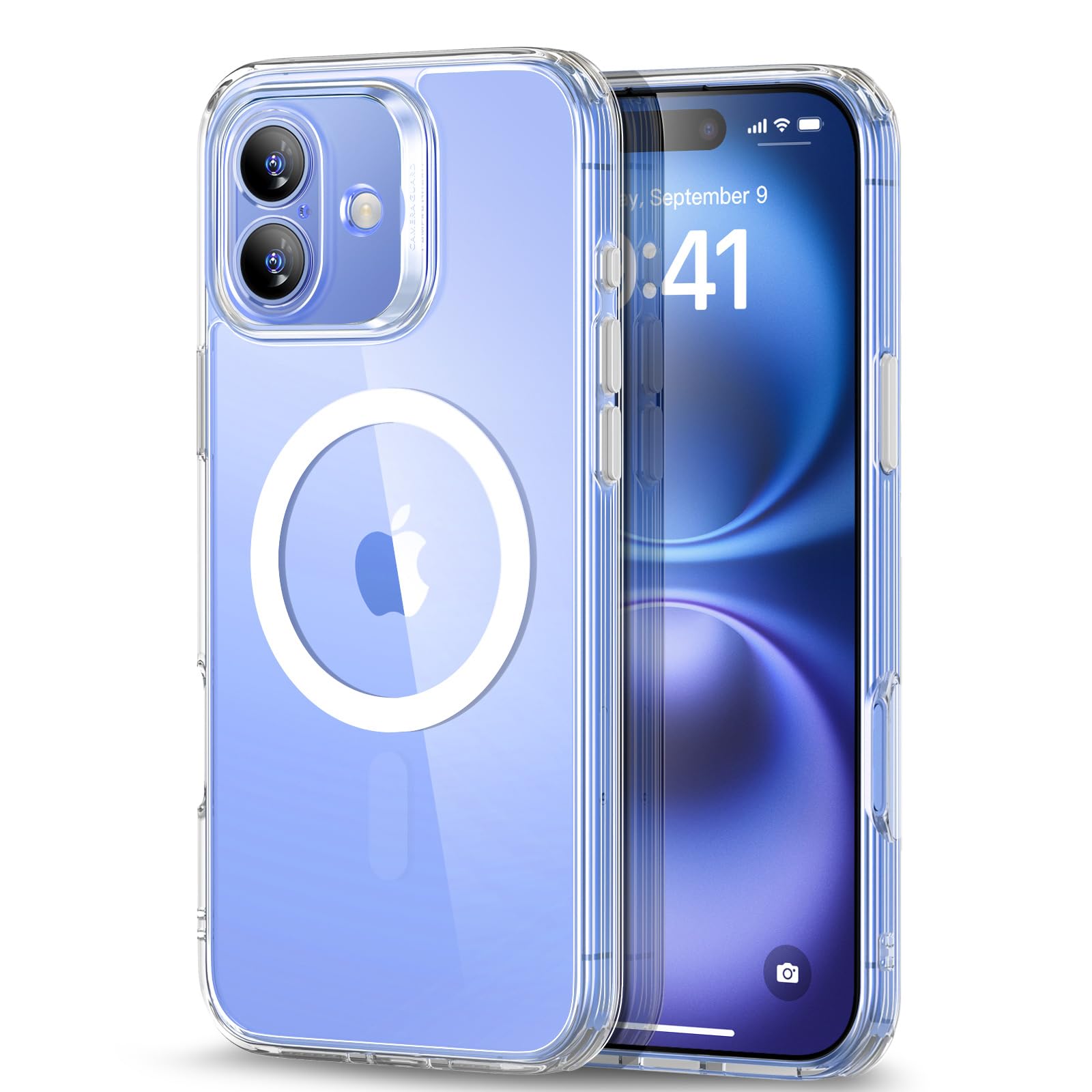 Photo 1 of ESR for iPhone 16 Plus Case (4 in 1) Set, Translucent Matte Case, Compatible with MagSafe, Military-Grade Protection, Classic Series,Clear