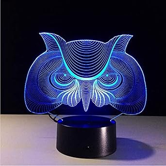 7 Farbverstellbare Usb Creative Owl 3D-Nachtlichtbeleuchtung 7