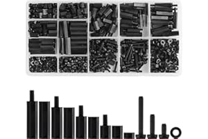 JMHNEWHOPE M3 Male Female Nylon Hex Spacer Standoff Screw Nut, 600 Pcs Hex Standoffs Spacers Screws Nuts Assortment Kit, Nylon Hex Threaded Pillar Standoff Screws for Motherboard PCB Circuit Board Standoffs