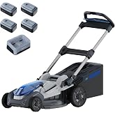 Kraftsense 21" Cordless Lawn Mower, 40V Self-Propelled Mower with 4&times;4.0Ah Battery &amp; Charger, Ultra-Quiet Motor for Small Yards, Lawn Care, Backyard Maintenance