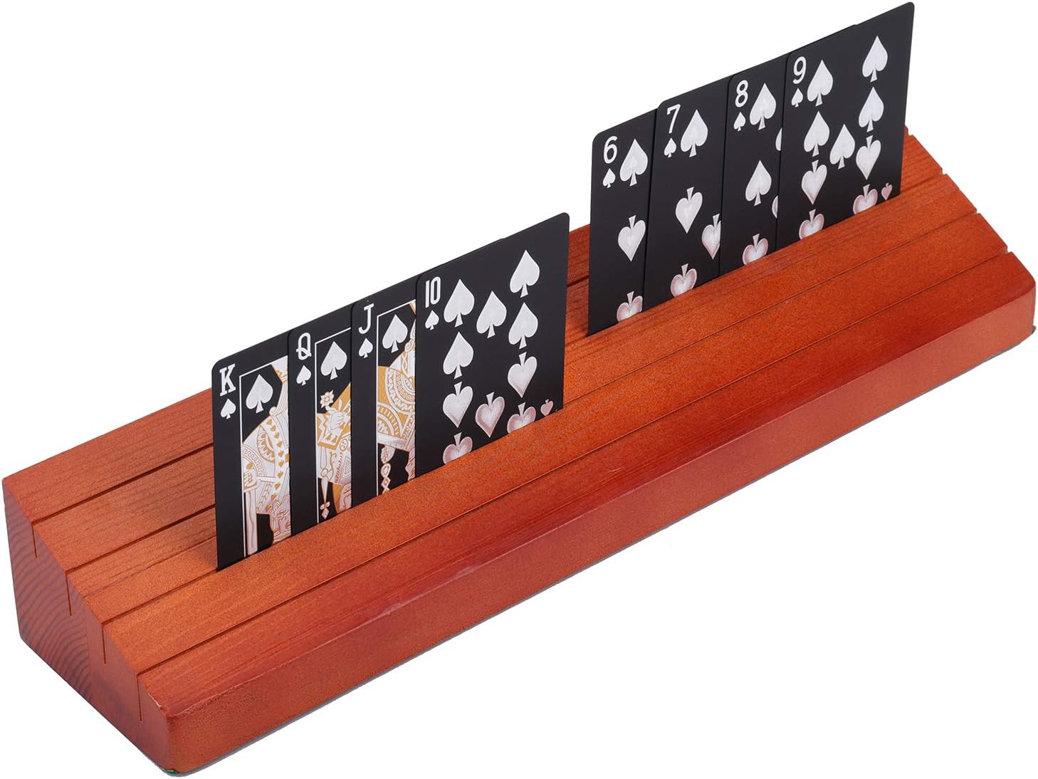 Yesland Wooden Playing Card Holder 133/4 × 31/8 Inches