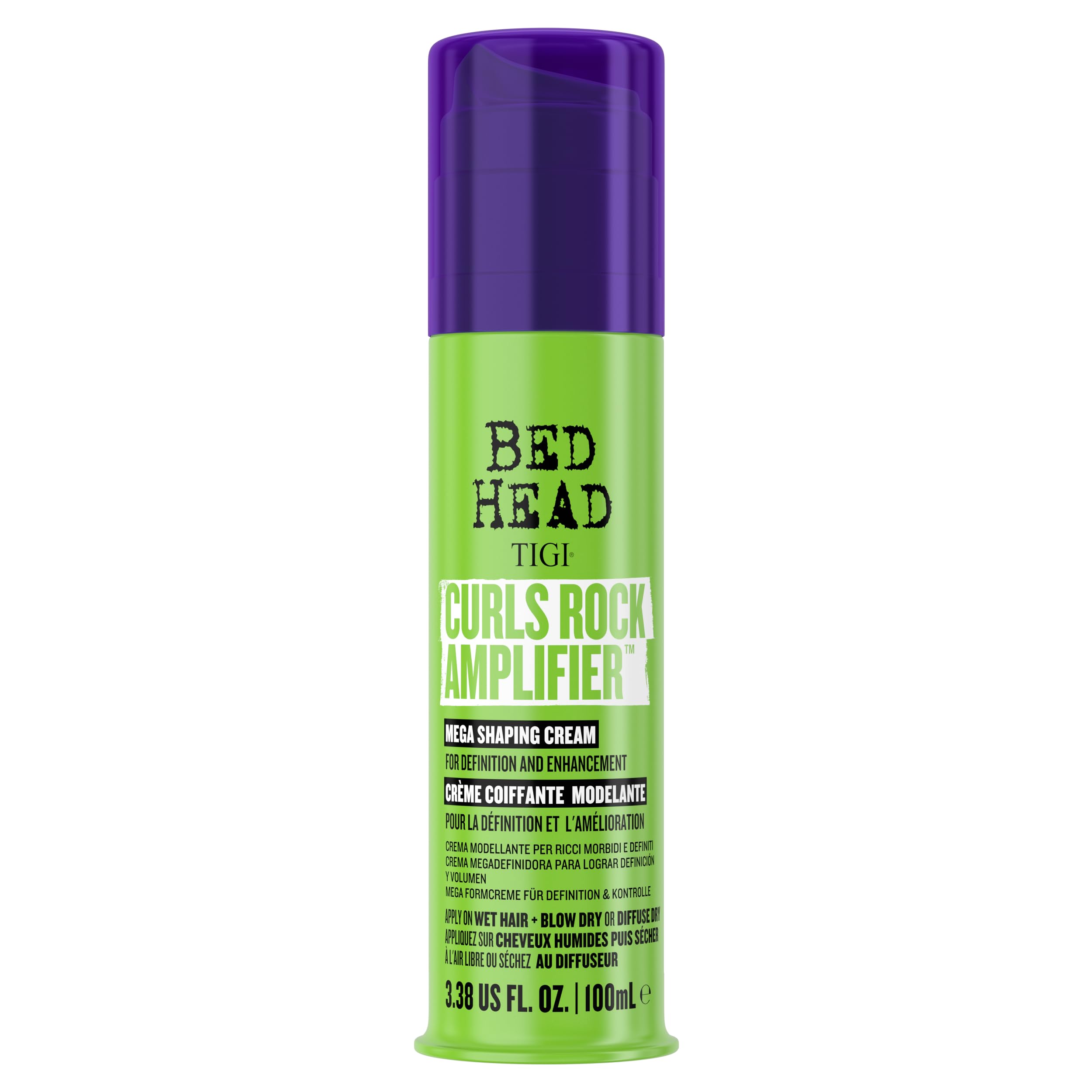 Bed Head by TIGI Curls Rock Amplifier – Curl Shaping and Defining Cream with Anti Frizz Protection for Beautifully Enhanced Curls and Waves, 100ml​