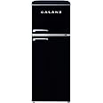Galanz GLR10TBKEFR Retro Refrigerator with Top Freezer Frost Free, Dual Door Fridge, Adjustable Electrical Thermostat Control, 10 cu ft, Black