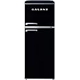 Galanz GLR10TBKEFR Retro Refrigerator with Top Freezer Frost Free, Dual Door Fridge, Adjustable Electrical Thermostat Control