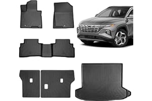 Floor Mats & Trunk Mat for 2025 2024 2023 2022 Hyundai Tucson Hybrid Cargo Mat Backrest Mat Replacement for 2024 2025 Hyundai