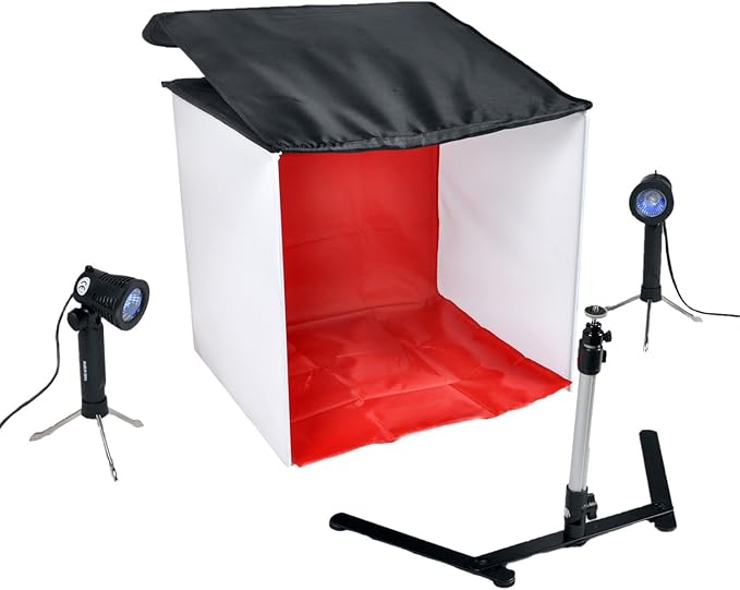 CowboyStudio Table Top Photo Studio Light Tent Kit in a Box 1 Tent, 2 Light Set, 1 Stand, 1