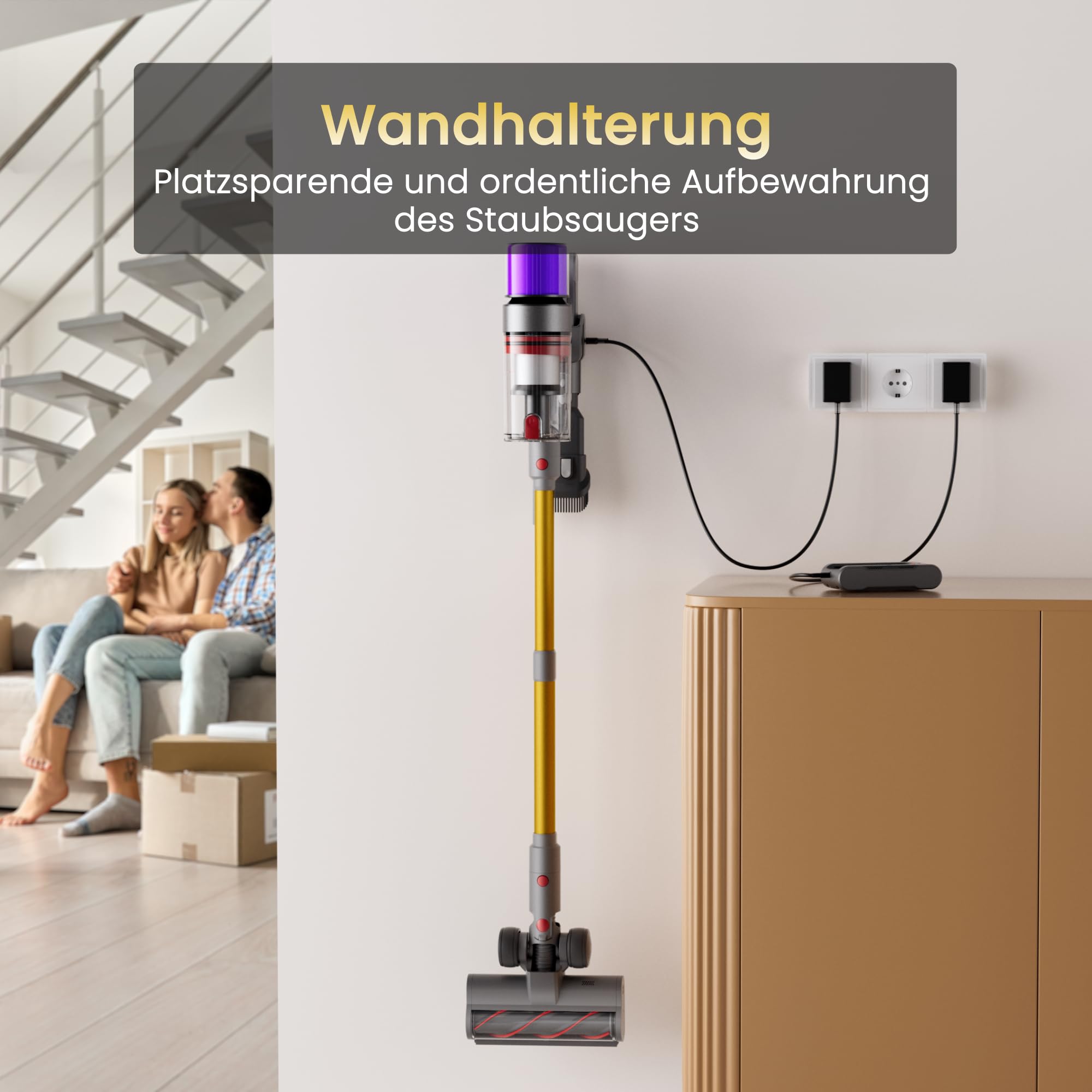 ISWEEPR X7 Akku Staubsauger 55Kpa/600W/80Min, Staubsauger Kabellos mit LED Display, Akkustaubsauger Selbstladender, Anti-Tangle-Bürste, Automatikmodus für Teppich Tierhaare Hartböden 8