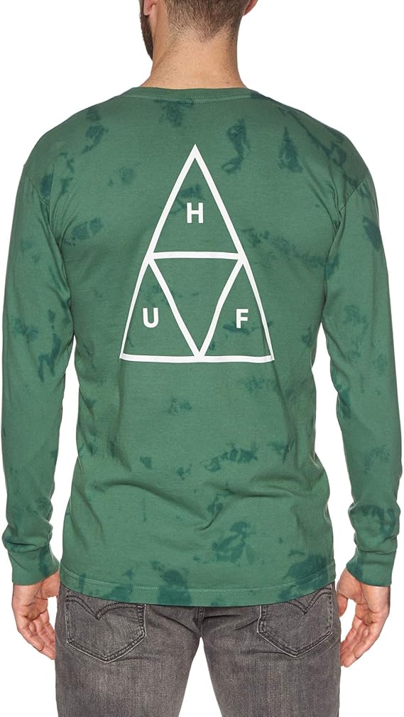 Amazon.com: HUF TT Worldwide Tiedye Long Sleeve T-Shirt - Botanical Green - LG: Clothing