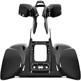 ALMULOO Fender and Compatible with TRX 400EX 1999-2004 | Front Rear Side Plastic; Black 2PCS
