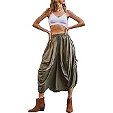 Thaluta Women's Boho Cotton Harem Pants Comfy Wide Leg Pants Amisha