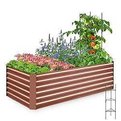 Quictent Galvanized Raised Garden Bed Metal Planter